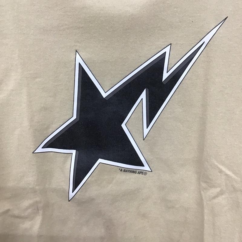 アベイシングエイプ A BATHING APE Tシャツ 半袖 XS プリント X ロゴ、文字 ベージュ / ベージュ / メンズ USED 古着 中古 10139926