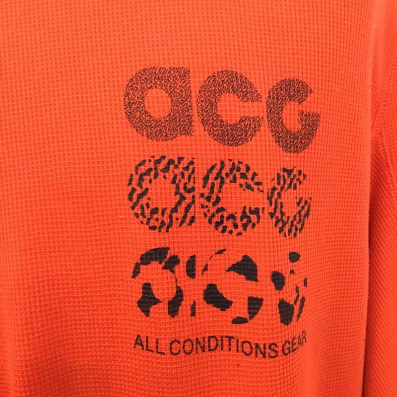 ナイキ エィシージー NIKE ACG Tシャツ 長袖 CD7657-634 長袖Tシャツ ロングスリーブカットソー スポーツウェア L ロゴ、文字 橙 / オレンジ / メンズ USED 古着 中古 10110096