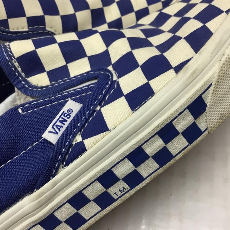 バンズ VANS スニーカー スニーカー 500714 OLD SKOOL 27.5cm スリッポン 27.5cm チェック 青 / ブルー / X アイボリー / アイボリー / メンズ USED 古着 中古 10113948