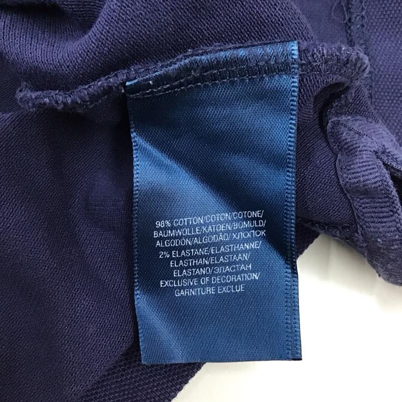 ラルフローレン RALPHLAUREN ポロシャツ 半袖 半袖ポロシャツ カラーシャツ 半袖カットソー XL ロゴ、文字 紺 / ネイビー / ボーイズ USED 古着 中古 10116930