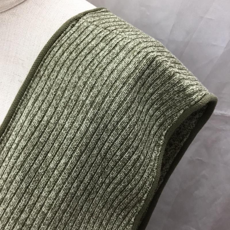 ローリーズファーム LOWRYS FARM ベスト ベスト LF621255AD パイピング ニット FREE 無地 カーキ / カーキ / レディース USED 古着 中古 10112896
