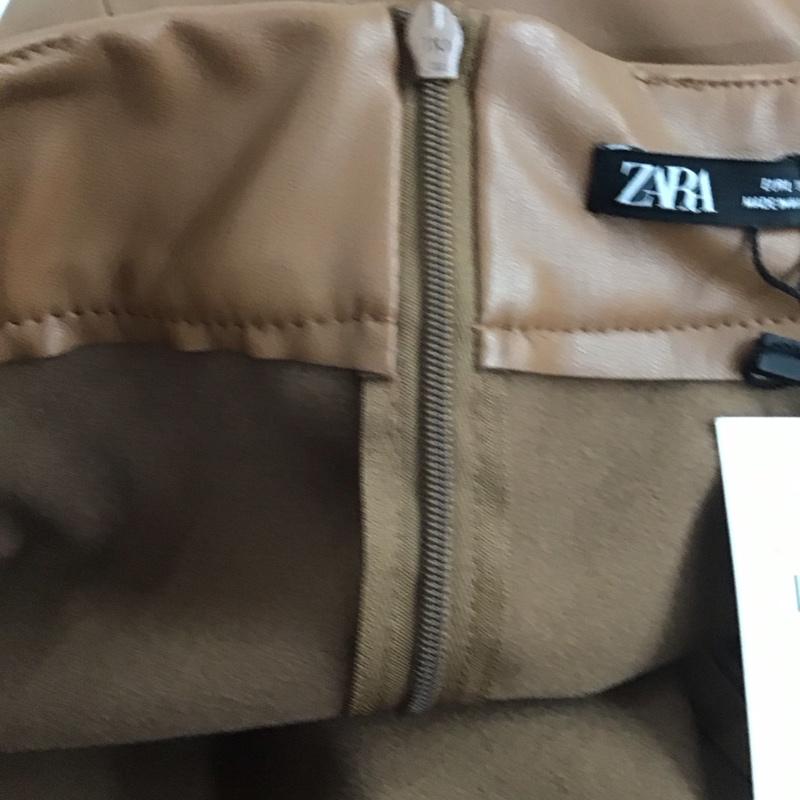 ザラ ZARA スカート ロングスカート 3046 263 700 フェイクレザー タグ付き L 無地 茶 / ブラウン / レディース USED 古着 中古 10138896