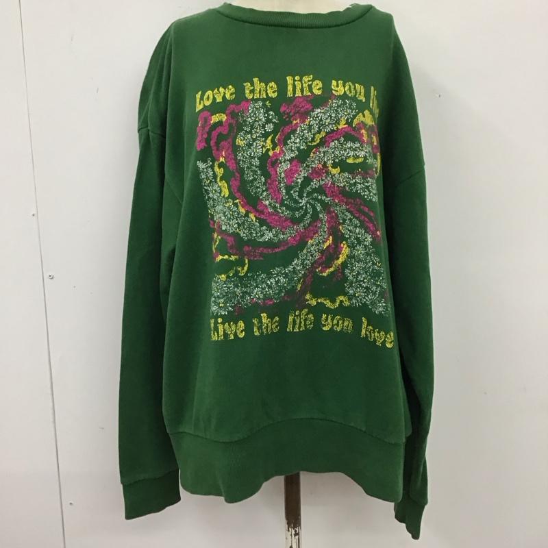 エックスガール X-girl トレーナー 長袖 05194220 2 プリント 緑 / グリーン / レディース USED 古着 中古 10121218