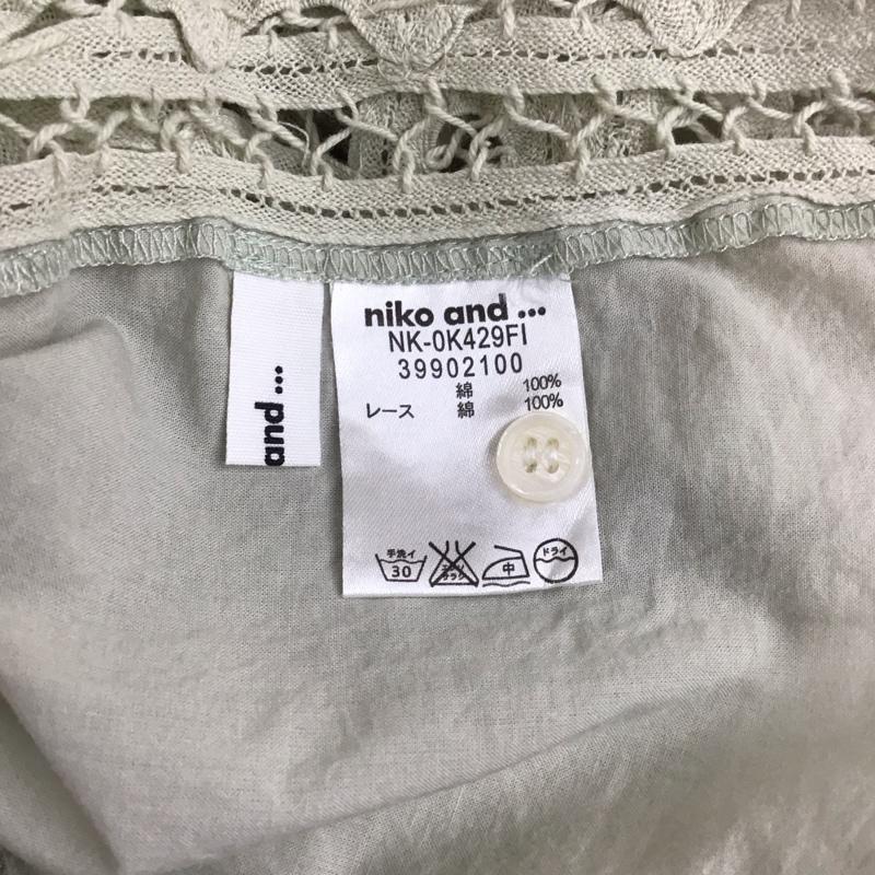 ニコアンド niko and... カットソー 半袖 バテンレース レース柄 薄緑 / ライトグリーン /  レディース USED 古着 中古 10112638