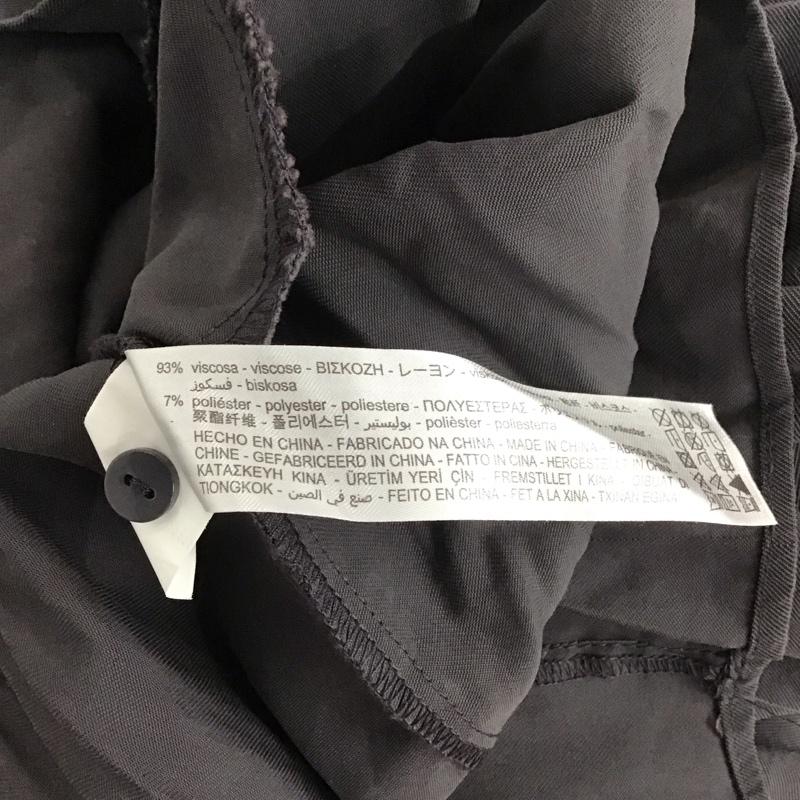 ザラ ZARA ワンピース ミニスカート L 無地 チャコールグレー / チャコールグレー / レディース USED 古着 中古 10139920