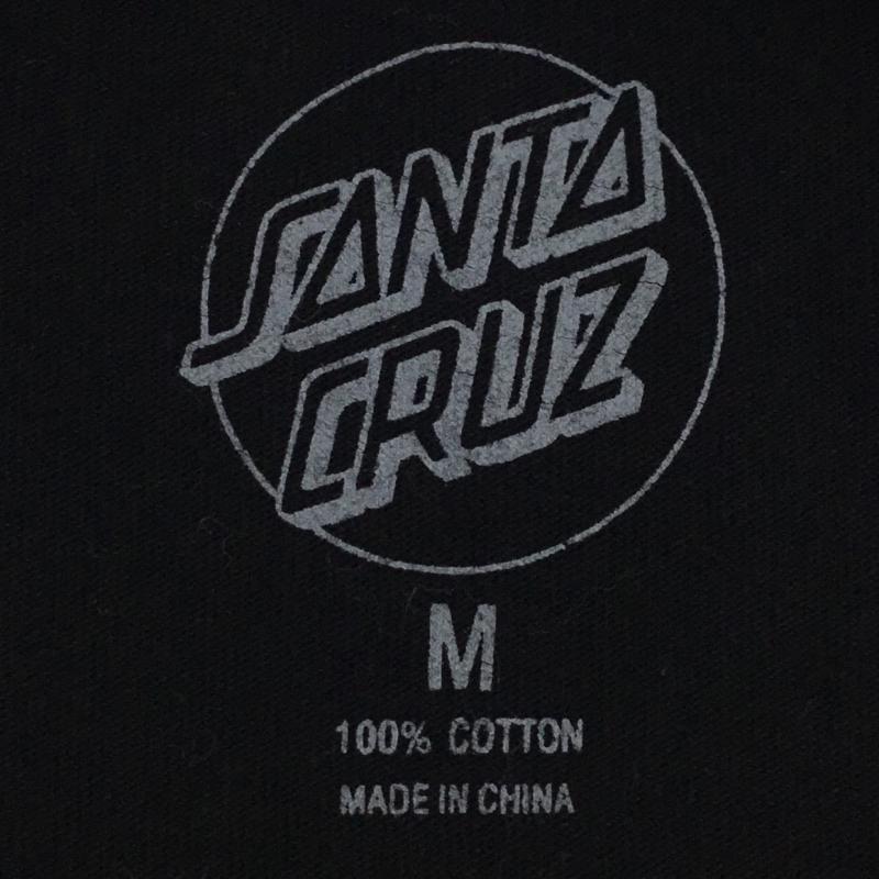 サンタクルーズ SANTA CRUZ Tシャツ 半袖 M ロゴ、文字 黒 / ブラック / メンズ USED 古着 中古 10136799