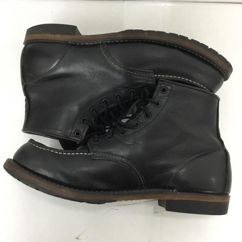 レッドウィング RED WING ブーツ ショートブーツ 09015-1 ワークブーツ 28cm 10D 箱有 US:10 無地 黒 / ブラック / メンズ USED 古着 中古 10123266