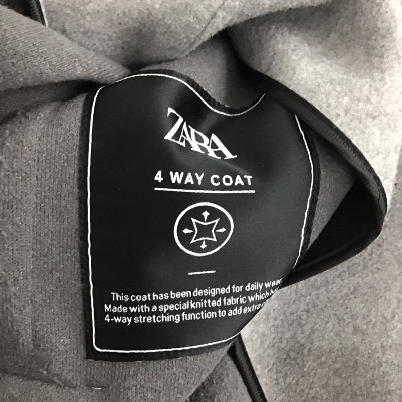 ザラ ZARA コート コート一般 長袖ロングコート アウター カジュアルジャケット L 無地 灰 / グレー / メンズ USED 古着 中古 10130553