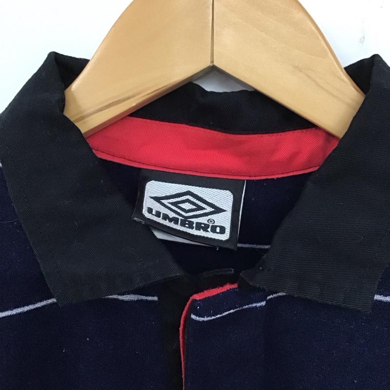 アンブロ UMBRO ポロシャツ 半袖 210199 MANCHESTER UNITED 90年代 M ロゴ、文字 紺 / ネイビー / メンズ USED 古着 中古 10139429