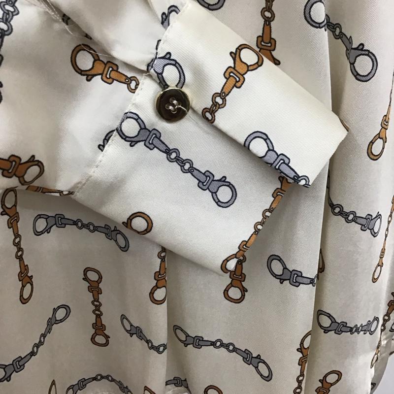 ザラ ZARA カットソー 長袖 ノーカラー スキッパー S 総柄 マルチカラー / マルチカラー /  レディース USED 古着 中古 10114100