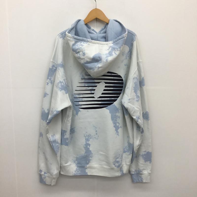 オーエーエムシー OAMC パーカー 長袖 OAMC SPEED CLOUD HOODIE 23E28OAJ36COT00870 L ロゴ、文字 X 総柄 X 刺繍 水色 / ライトブルー /  メンズ USED 古着 中古 10128706