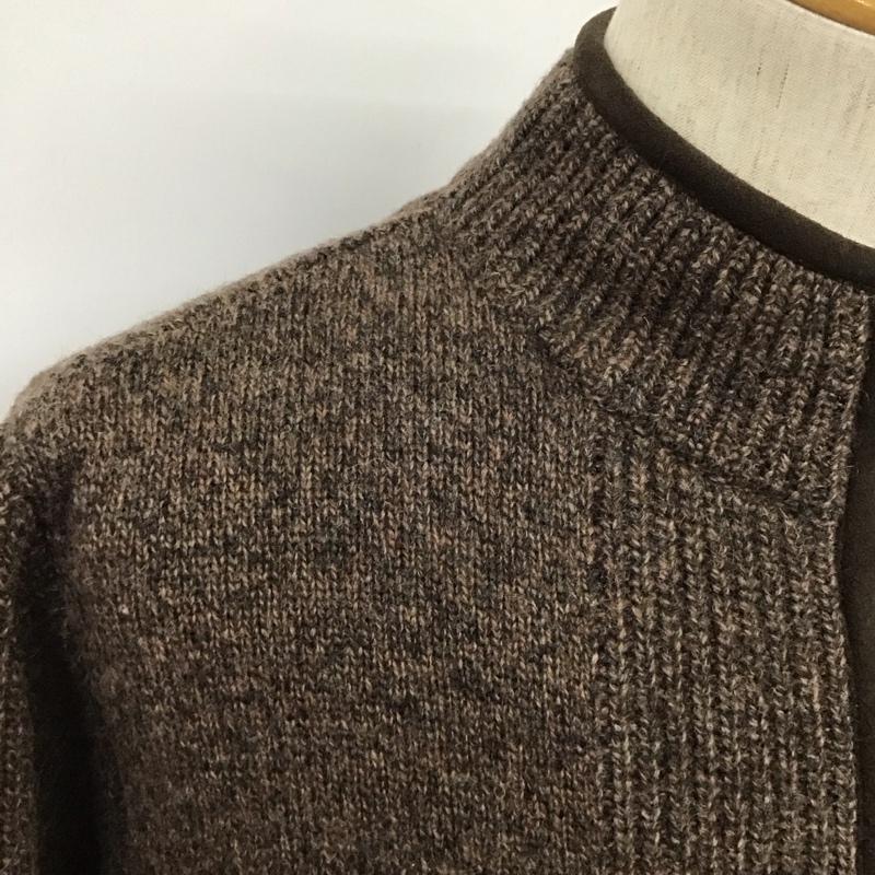 エルエルビーン L.L.Bean ニット、セーター 長袖 長袖ニット 長袖カットソー リブニット セーター ジップアップネック S 無地 茶 / ブラウン / メンズ USED 古着 中古 10111270