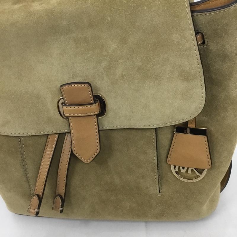 マイケルコース MICHAEL KORS リュックサック、デイパック リュックサック、デイバッグ 30S6GRUB2S スエード レザー 無地 ベージュ / ベージュ / レディース USED 古着 中古 10128842