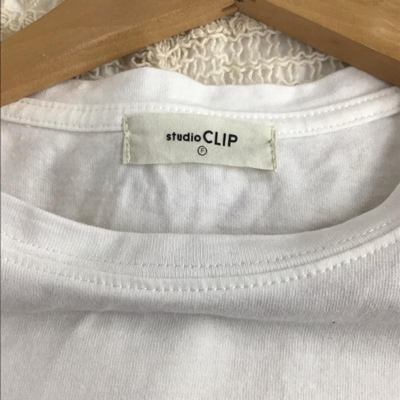 スタディオクリップ studio CLIP Tシャツ 半袖 ベスト付き FREE 無地 白 / ホワイト / X ベージュ / ベージュ / レディース USED 古着 中古 10131670