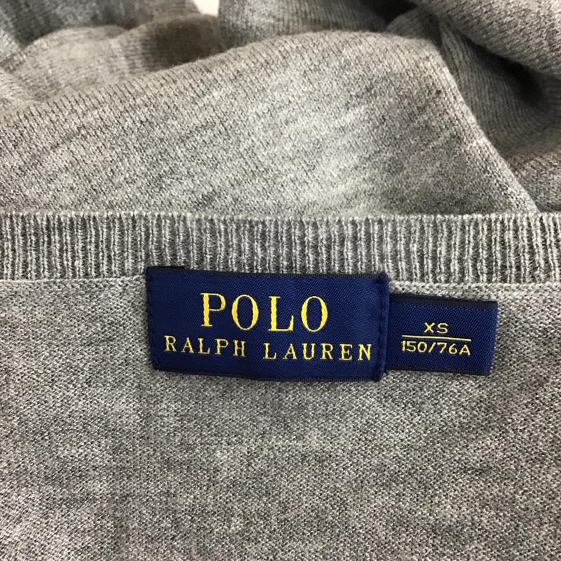 ポロラルフローレン POLO RALPH LAUREN ニット、セーター 長袖 長袖ニットカットソー ニット セーター Vネックニット XS 無地 灰 / グレー / レディース USED 古着 中古 10115988