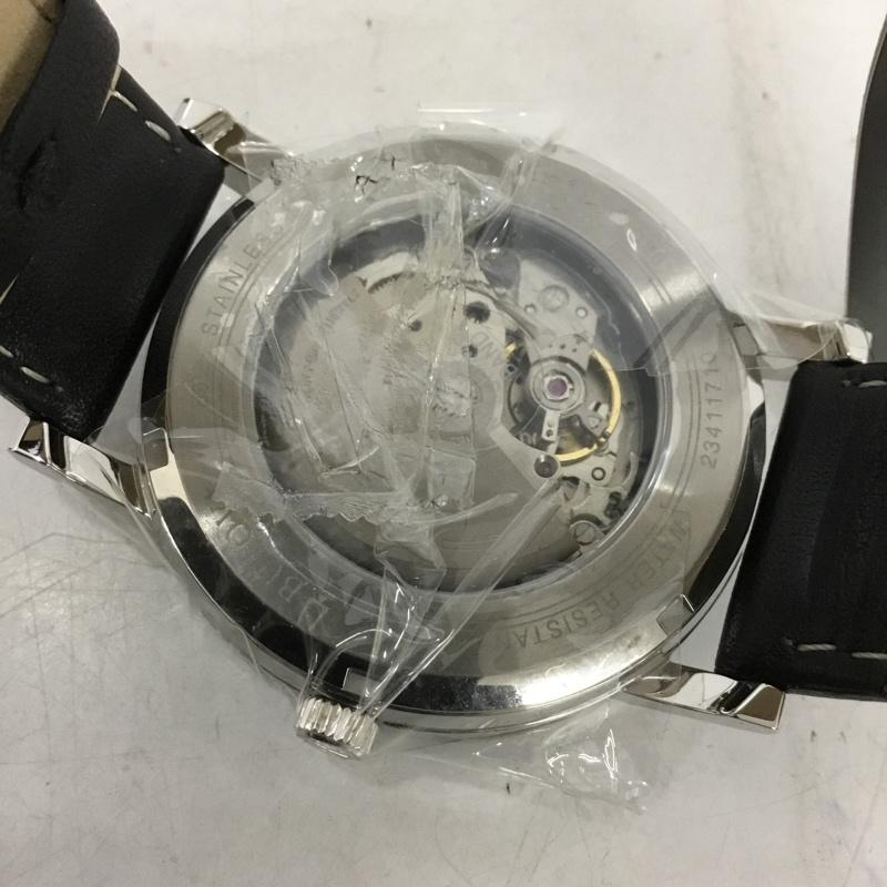 ブローバ BULOVA 腕時計 アナログ(自動巻き) 96C130 箱有 レザーベルト ロゴ、文字 黒 / ブラック / X 銀 / シルバー / メンズ USED 古着 中古 10133876