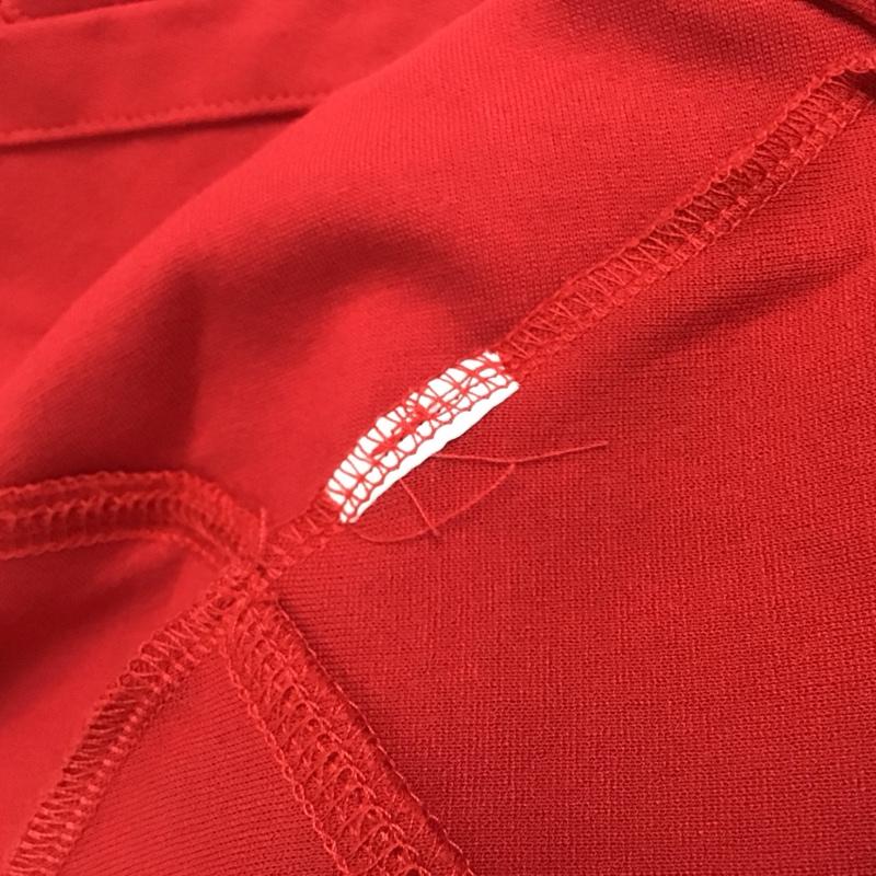 ザラベーシック ZARA BASIC ワンピース ひざ丈スカート XS 無地 赤 / レッド / レディース USED 古着 中古 10136624