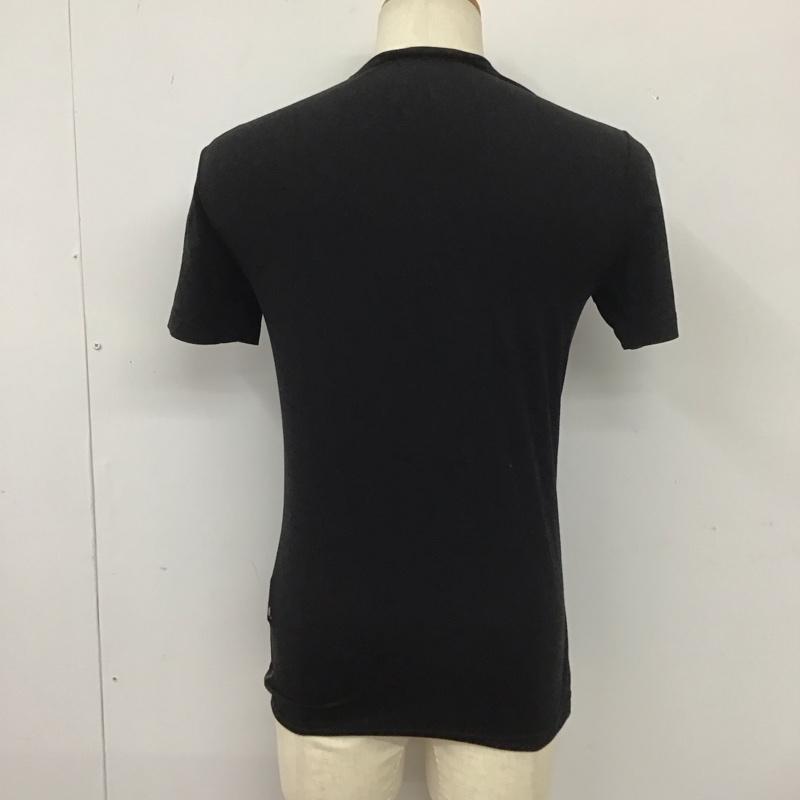 アルマーニジーンズ ARMANI JEANS Tシャツ 半袖 半袖カットソー プリントTシャツ クルーネックカットソー S プリント 黒 / ブラック / メンズ USED 古着 中古 10113740