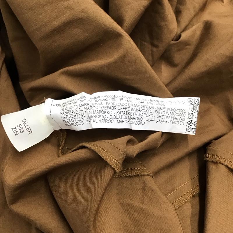 ザラティーアールエフ ZARA TRF ワンピース ロングスカート 長袖シャツロングワンピース 前開 フレアスカート L 無地 茶 / ブラウン / レディース USED 古着 中古 10134321