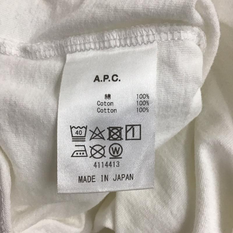アーペーセー A.P.C. Tシャツ 半袖 半袖カットソー プリントTシャツ クルーネックカットソー XXS ロゴ、文字 白 / ホワイト / レディース USED 古着 中古 10127607