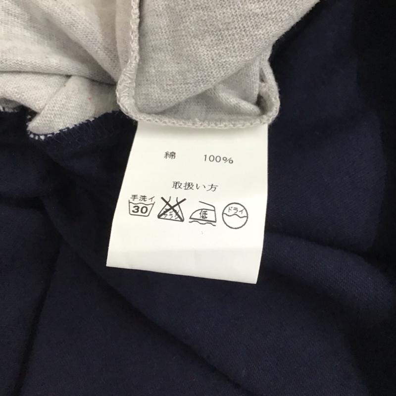 ウエアハウス WAREHOUSE カットソー 長袖 長袖カットソー プリントカットソー クルーネック JOHNGLUCKOW L プリント 灰 / グレー / X 紺 / ネイビー / メンズ USED 古着 中古 10130484