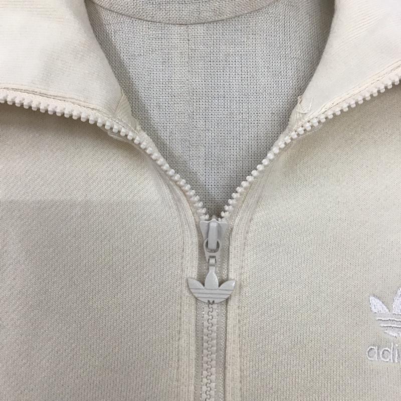 アディダス adidas トレーナー 長袖 h35638 ハーフジップ スウェット S 無地 アイボリー / アイボリー / レディース USED 古着 中古 10125039