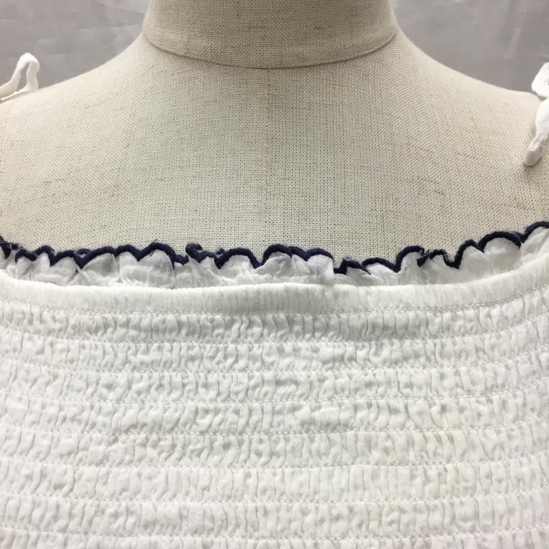 ポロラルフローレン POLO RALPH LAUREN キャミソール キャミソール シャーリング タグ付き 無地 白 / ホワイト / X 紺 / ネイビー / レディース USED 古着 中古 10118373