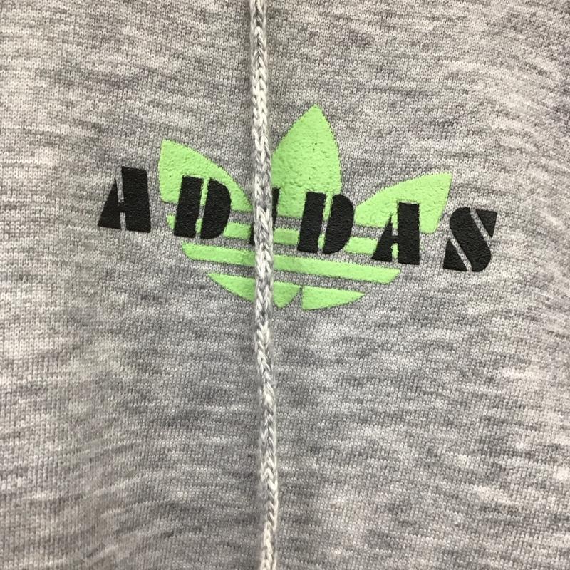 アディダス adidas パーカー 長袖 長袖パーカー プルオーバーパーカー スウェット XL ロゴ、文字 灰 / グレー / メンズ USED 古着 中古 10138966