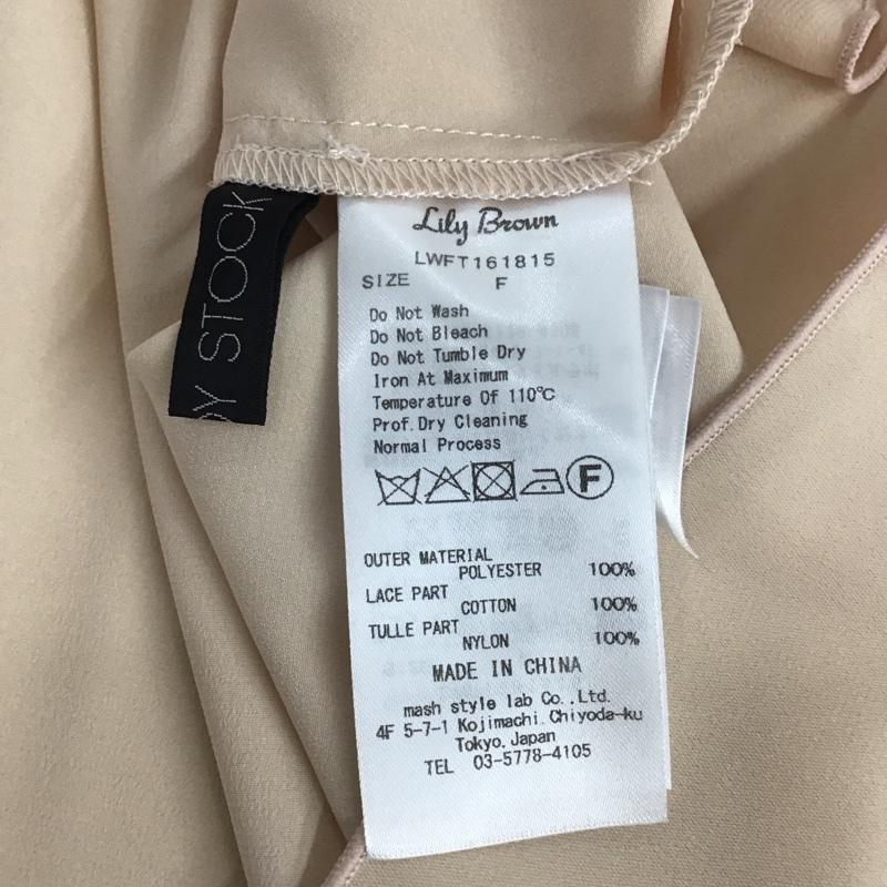 リリー ブラウン Lily Brown シャツ、ブラウス 七分袖 LWFT161815 ビジュー FREE 無地 桃 / ピンク / レディース USED 古着 中古 10138016