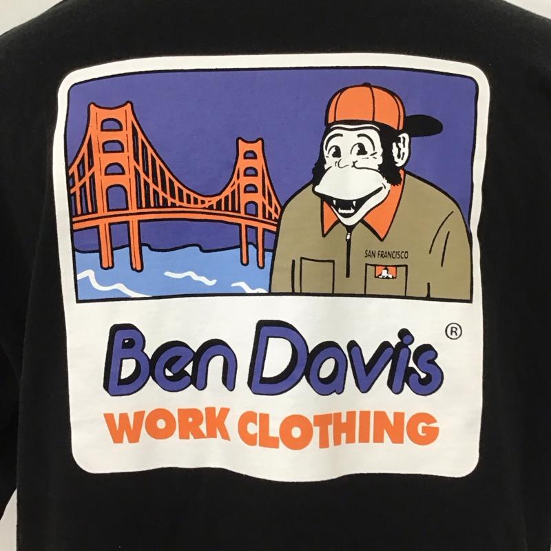 ベンデイビス BEN DAVIS Tシャツ 半袖 C-1580929 グラフィックプリントTシャツ プリントTシャツ 半袖カットソー XL ロゴ、文字 黒 / ブラック /  メンズ USED 古着 中古 10110735
