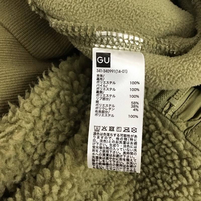 ジーユー GU ジャケット、上着 ジャンパー、ブルゾン 341-340991 フリースジャケット ジップアップジャケット XL 無地 カーキ / カーキ / メンズ USED 古着 中古 10119039