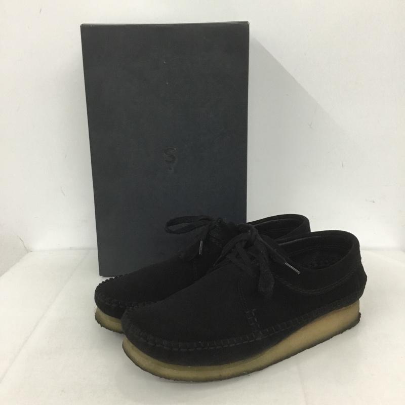 クラークス Clarks カジュアルシューズ カジュアルシューズ 21621 weaver UK8 箱有 スウェード US:9 無地 黒 / ブラック / メンズ USED 古着 中古 10127766