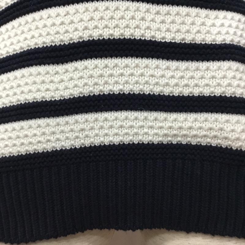 アダムエロペ ADAM ET ROPE  ニット、セーター 長袖 長袖ニットカットソー ニット セーター クルーネックニット M ボーダー柄 白 / ホワイト / X 紺 / ネイビー /  メンズ USED 古着 中古 10113357