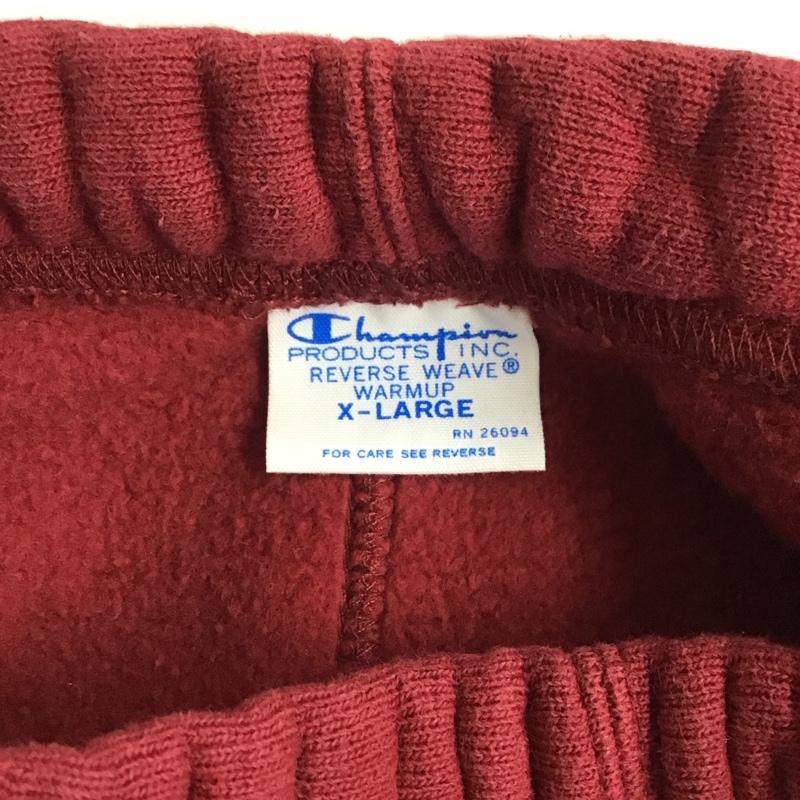 チャンピオン Champion ボトムス ボトムス C8-U211 スウェットパンツ 裏起毛 XL ワンポイント えんじ / ワインレッド / メンズ USED 古着 中古 10122624