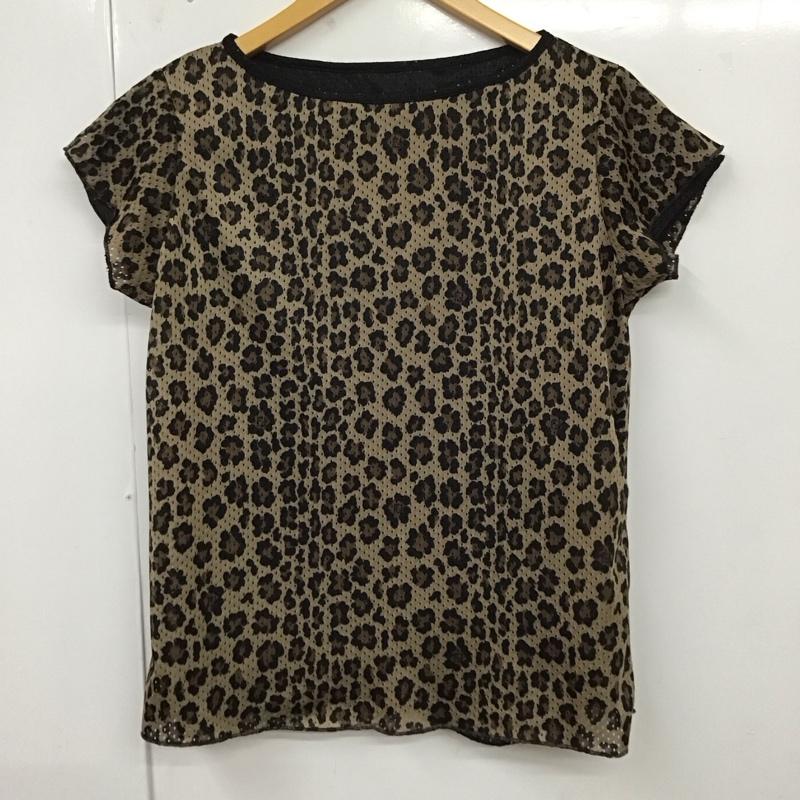 フェンディ FENDI カットソー 半袖 半袖カットソー プリントTシャツ クルーネックカットソー 90s リバーシブル 42 ヒョウ柄・レオパード柄 黒 / ブラック / レディース USED 古着 中古 10129747