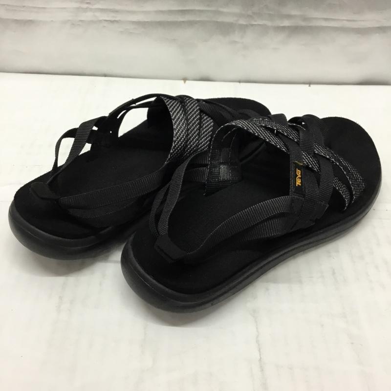 テバ Teva サンダル サンダル 1099271B VOYA STRAPPY ボヤ ストラッピー 25cm 25.0cm ロゴ、文字 黒 / ブラック / レディース USED 古着 中古 10109741