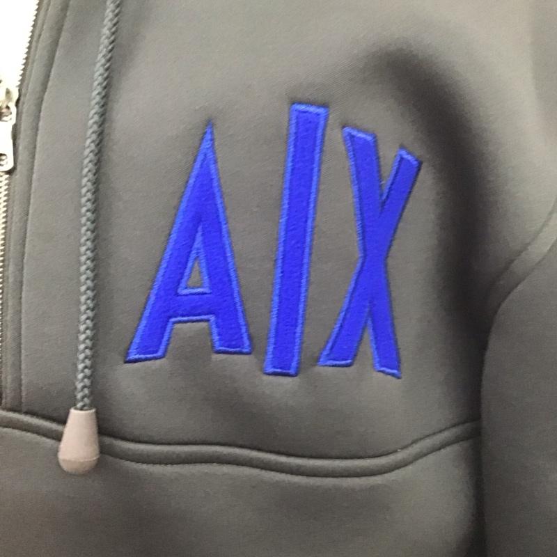 アルマーニエクスチェンジ ARMANI EXCHANGE パーカー 長袖 長袖パーカー ジップネックカットソー 裏起毛 プルオーバーパーカー 90s M ロゴ、文字 黒 / ブラック / メンズ USED 古着 中古 10106312