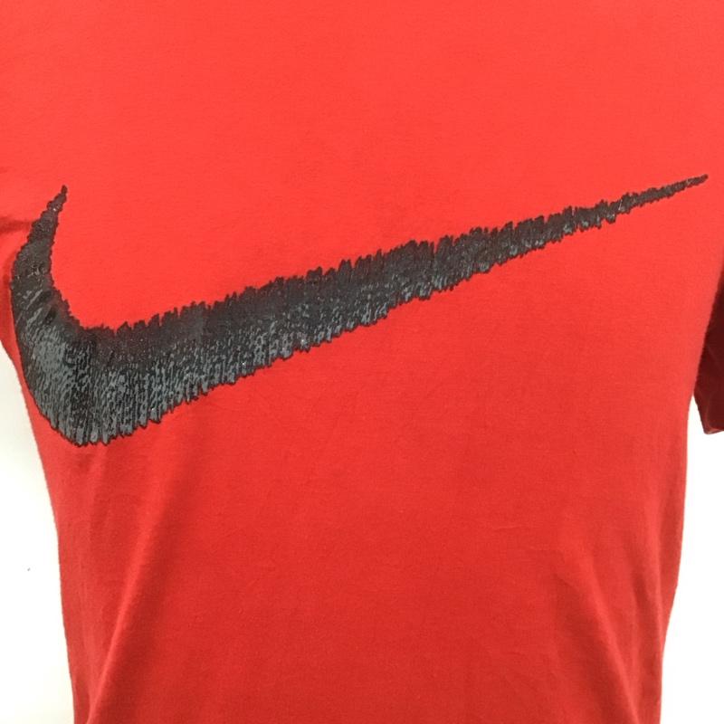 ナイキ NIKE Tシャツ 半袖 半袖カットソー プリントTシャツ クルーネックカットソー S プリント 赤 / レッド / メンズ USED 古着 中古 10107256