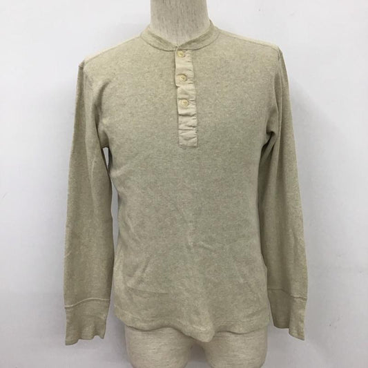 ポロバイラルフローレン Polo by RALPH LAUREN カットソー 長袖 長袖カットソー ヘンリーネックカットソー ロングスリーブカットソー プリントTシャツ M 無地 ベージュ / ベージュ /  メンズ USED 古着 中古 10111481
