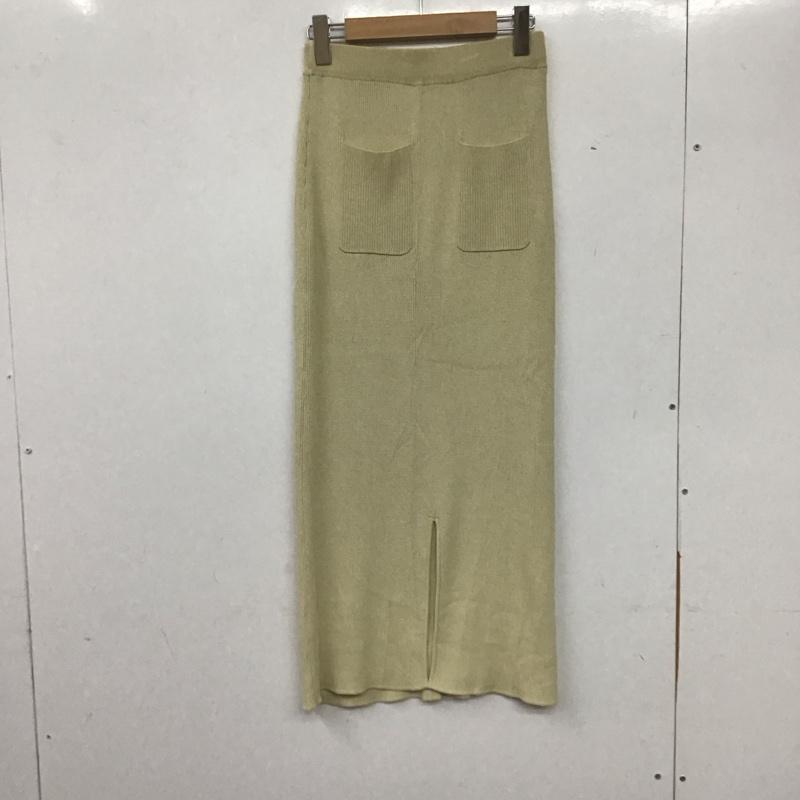 スライ SLY スカート ロングスカート 030FSZ71-6740 MELANGE KNIT SK ニットスカート FREE 無地 アイボリー / アイボリー / レディース USED 古着 中古 10138878