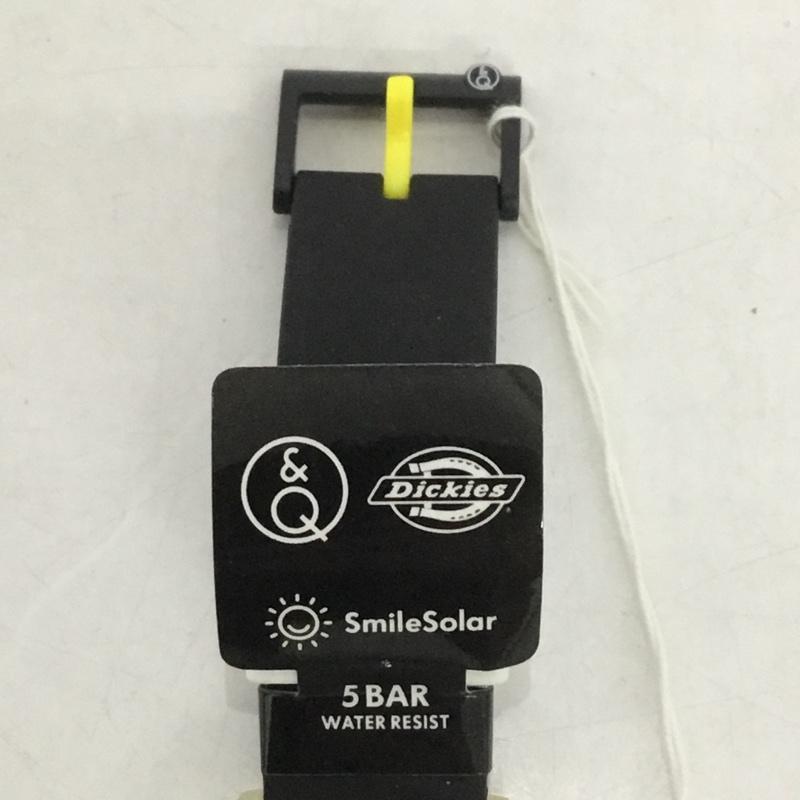 ディッキーズ Dickies 腕時計 アナログ(クォーツ式) DQ0001-11 Q&Q Smile Solar ソーラー 箱有 ロゴ、文字 黒 / ブラック / X 白 / ホワイト / X 透明 / クリア / メンズ USED 古着 中古 10135030