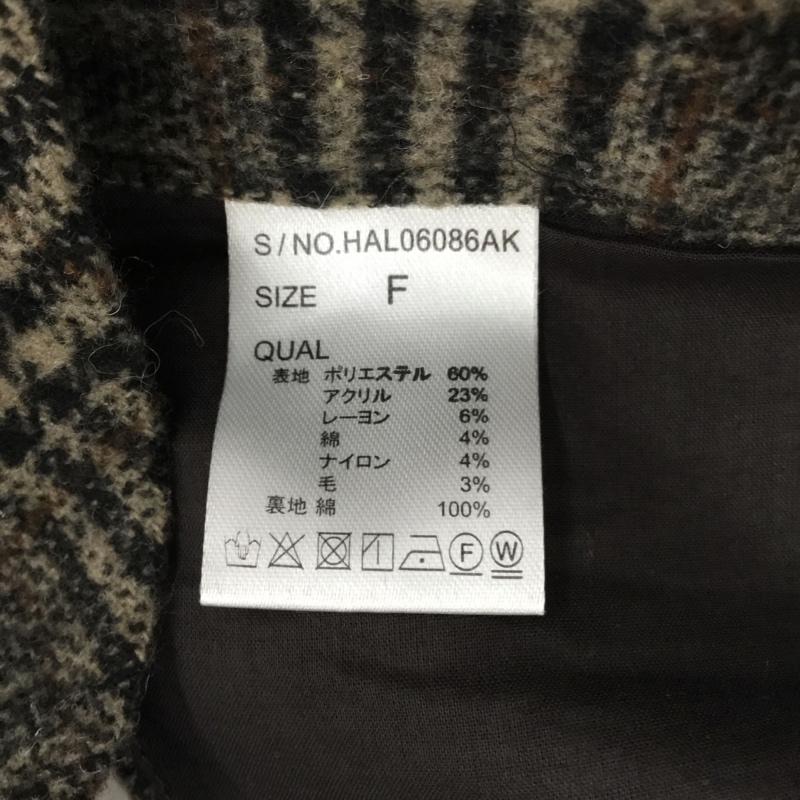 ハレ HARE トップス トップス HAL06086AK ビスチェ ベスト FREE チェック ベージュ / ベージュ / X 黒 / ブラック / X 茶 / ブラウン / レディース USED 古着 中古 10118182