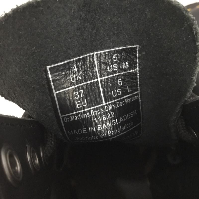 ドクターマーチン Dr.Martens ブーツ 一般 11822 8ホール レースアップブーツ UK4 US:6 無地 黒 / ブラック / レディース USED 古着 中古 10138545