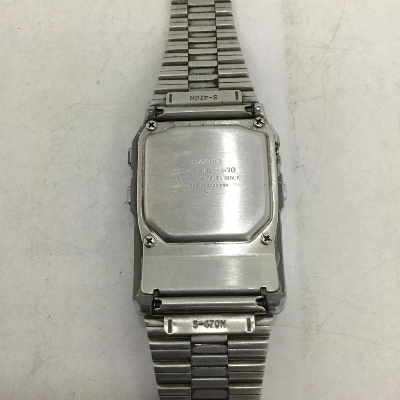 カシオ CASIO 腕時計 デジタル DBC-610 電卓付腕時計 ロゴ、文字 銀 / シルバー / メンズ USED 古着 中古 10138351