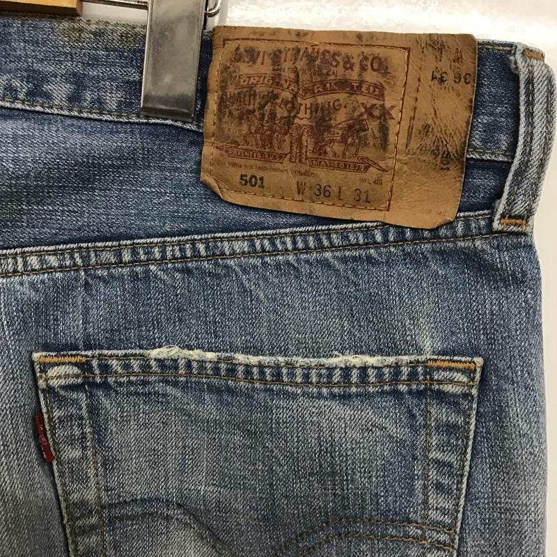 リーバイストラウスアンドコー Levi Strauss & co. パンツ デニム、ジーンズ デニムパンツ ワイドパンツ カジュアルパンツ 36インチ ダメージ加工 インディゴ / インディゴ /  メンズ USED 古着 中古 10126815