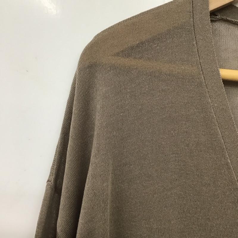 ザラ ZARA カーディガン 半袖 半袖ロングニットカーディガン 前開カーディガン 前ボタン S 無地 茶 / ブラウン / レディース USED 古着 中古 10136020
