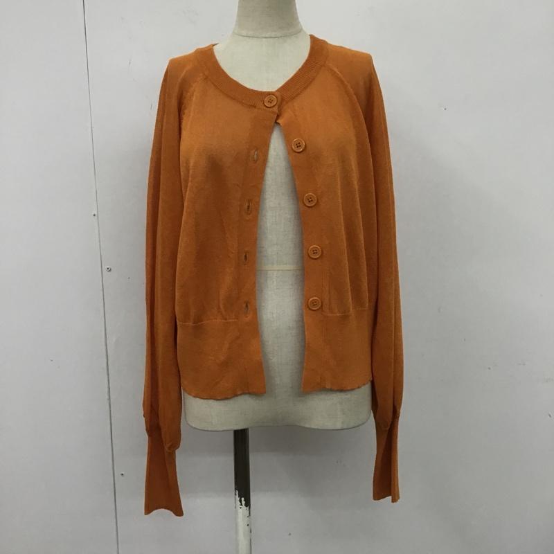 アズールバイマウジー AZUL BY MOUSSY カーディガン 長袖 250FSB70-282D-1 SHEER KNIT CARDIGAN FREE 無地 橙 / オレンジ / レディース USED 古着 中古 10106134