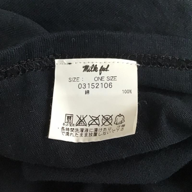 ミルクフェド MILKFED. Tシャツ 半袖 03152106 ボックスロゴ クルーネック ロゴ、文字 黒 / ブラック / レディース USED 古着 中古 10112029