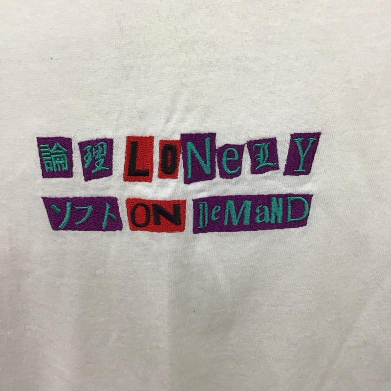ロンリー LONELY論理 Tシャツ 半袖 半袖カットソー プリントTシャツ クルーネックカットソー XL ロゴ、文字 白 / ホワイト / メンズ USED 古着 中古 10113909