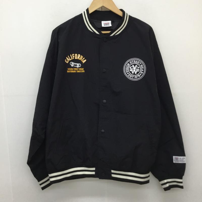 ヴィジョン ストリート ウェア VISION STREET WEAR ジャケット、上着 ジャケット、ブレザー L ロゴ、文字 黒 / ブラック / メンズ USED 古着 中古 10137455